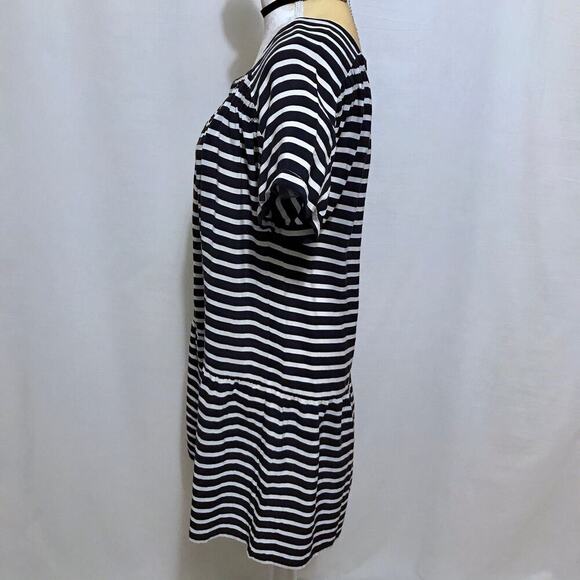 J. Crew Striped Semi Sheer Mini Dress/Tunic Women L - Picture 5 of 8